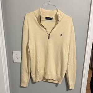 Polo by Ralph Lauren Beige Zip-Up Sweater